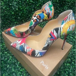 Authentic Limited Edition 2021 Christian Louboutin Hot Chick 100 Patent Sapeur